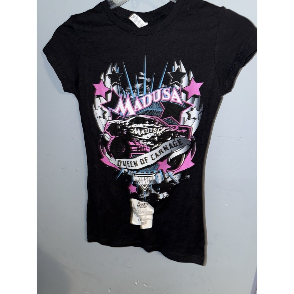Vintage Madusa‎ Monster Jam Tee Shirt Black